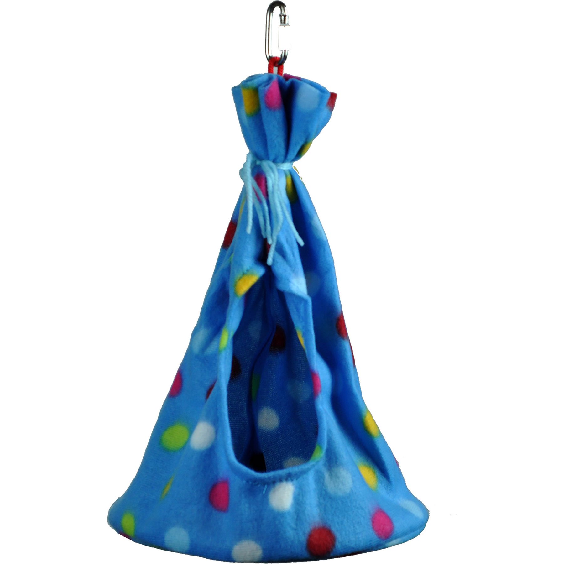 Happy Beaks by A&E Cage Company Fleece TeePee Bird Bed Toy, Medium, Multicolor