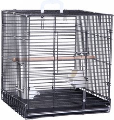 A&E Cage Company Folding Travel Bird Carrier, Black