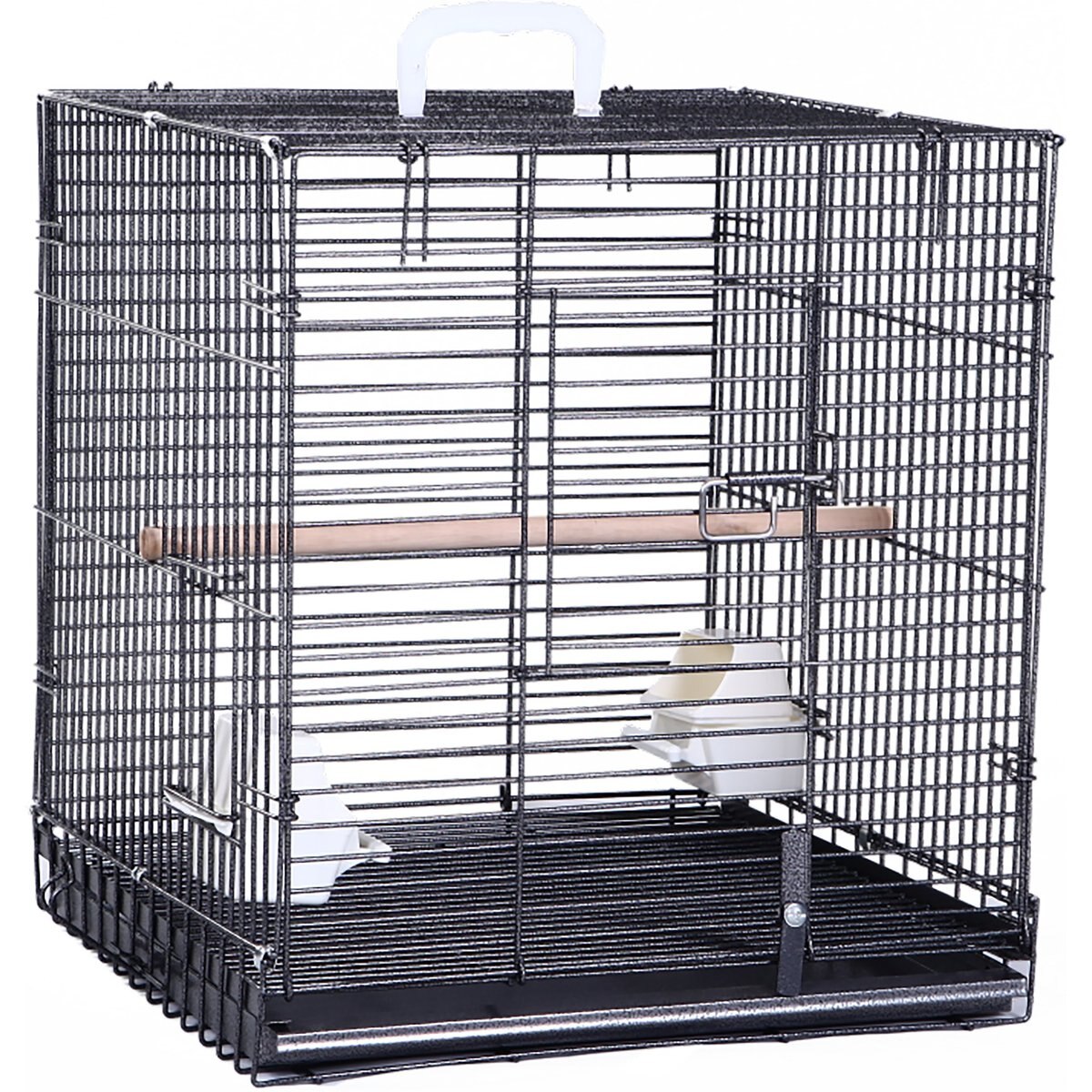 A&E Cage Company Folding Travel Bird Carrier, Black