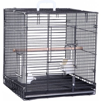 A&E Cage Company A&E Cage Company Folding Travel Bird Carrier, Black
