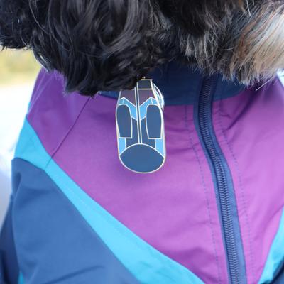 Show full view: pupp st. Block Party Keychain Dog Collar Accessory, Purple slide 2 of 4