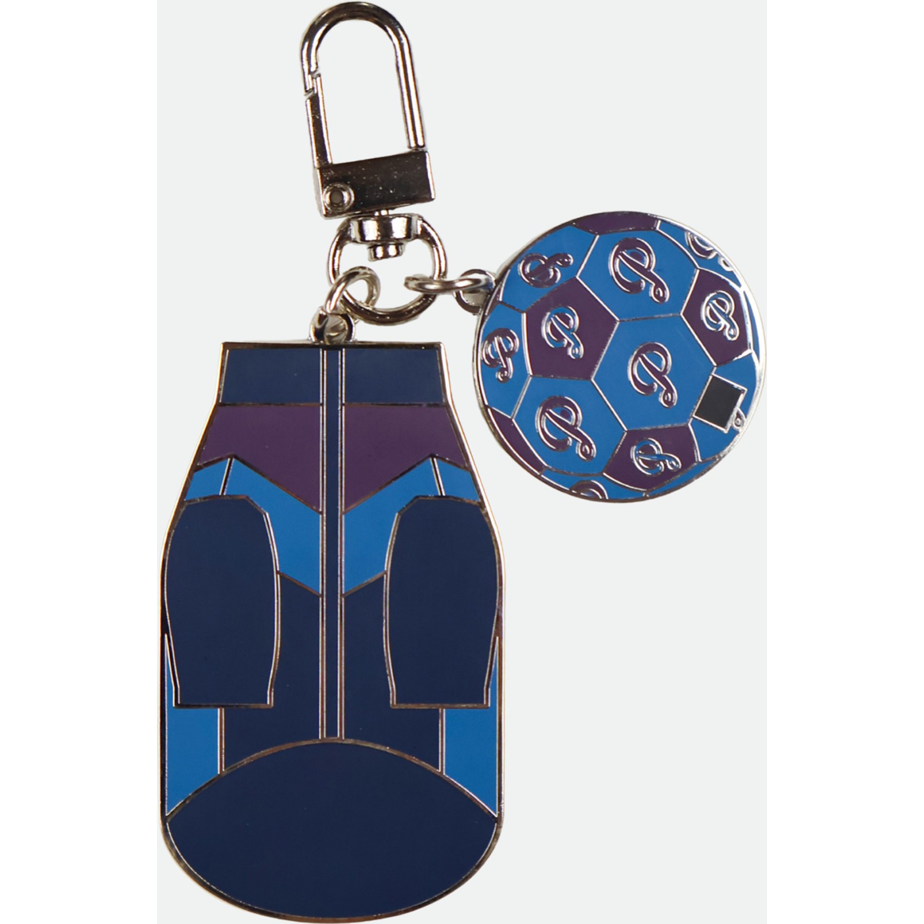 pupp st. Block Party Keychain Dog Collar Accessory, Purple