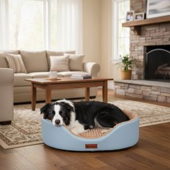 Kylinsure Waterproof Comfort Orthopedic Dog & Cat Sofa Bed with Removable Cover & Ice Pad, Blue, Jumbo