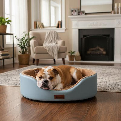 Kylinsure Kylinsure Waterproof Comfort Orthopedic Dog & Cat Sofa Bed with Removable Cover & Ice Pad, Blue, Large