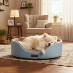 Kylinsure Waterproof Comfort Orthopedic Dog & Cat Sofa Bed with Removable Cover & Ice Pad, Blue, Small