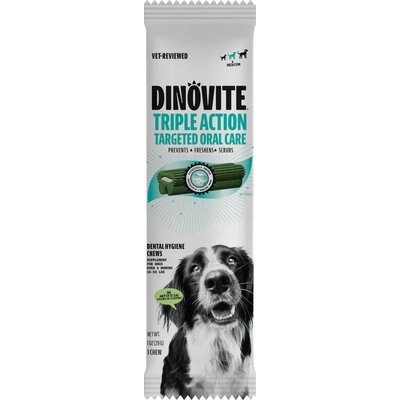 Dinovite Dinovite Triple Action Oral Care Medium Dog Dental Chew Treats, 1 count