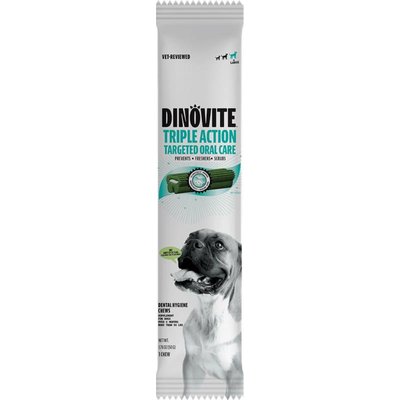 Dinovite Dinovite Triple Action Oral Care Large Dog Dental Chew Treats, 1 count