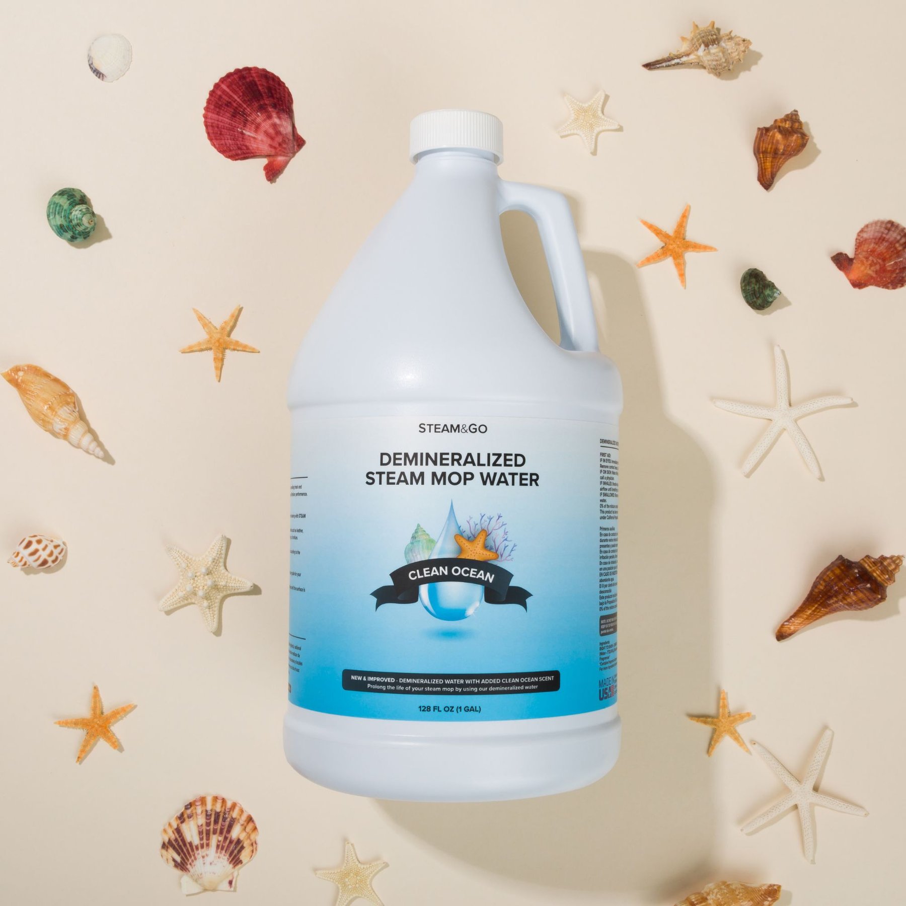 Steam & Go Clean Ocean Demineralized Steam Mop Water, 1-gal bottle, 1 count