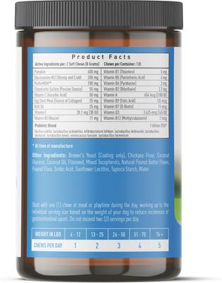 Show full view: Strawfield Pets Prime of Life Peanut Butter Flavored Soft Chew Multivitamin + Probiotic for Dogs, 120 count slide 10 of 10