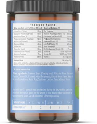 Show full view: Strawfield Pets Hickory Bacon Flavored Soft Chew Multivitamin + Probiotic for Puppy & Dogs, 120 count slide 10 of 10