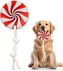 Petopia lollipops Interactive Dog Chews Toy, Large, Red/White