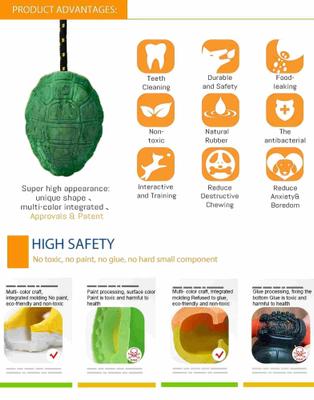 Show full view: Petopia Turtle Shell Interactive Dog Chew Toy, Mixed Green, Medium slide 4 of 11