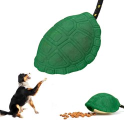 Petopia Turtle Shell Interactive Dog Chew Toy, Mixed Green, X-Small