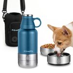 Travel 3-in-1 Dog Water Bottle & Bowl Set, Blue
