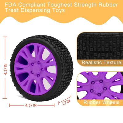 Show full view: Petopia Tire Interactive Dog Chew Toy, Purple/Black, Medium slide 3 of 11