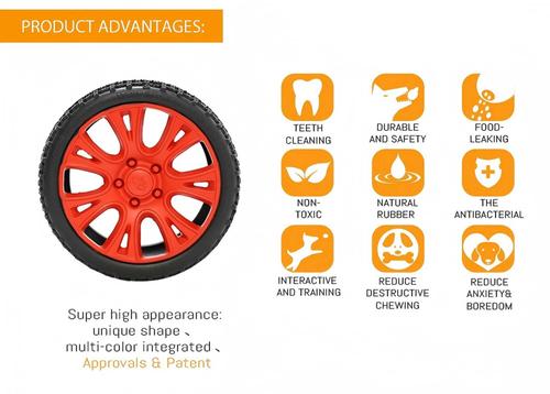 Show full view: Petopia Tire Interactive Dog Chew Toy, Red/Black, Large slide 4 of 11