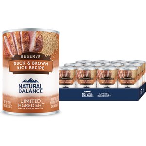 Natural Balance Limited Ingredient Reserve Duck & Brown Rice Canned Dog Food, 13-oz can, case of 12