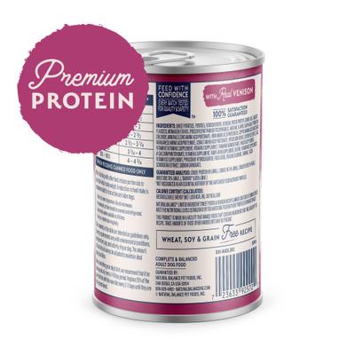Show full view: Natural Balance Limited Ingredient Reserve Sweet Potato & Venison Recipe Wet Dog Food, 13-oz can, case of 12 slide 4 of 9