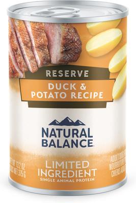 Show full view: Natural Balance L.I.D. Limited Ingredient Diets Duck & Potato Formula Grain-Free Canned Dog Food, 13.2-oz, case of 12 slide 3 of 11