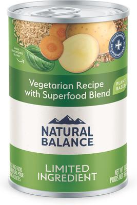 Show full view: Natural Balance Vegetarian Formula Canned Dog Food, 13-oz, case of 12 slide 3 of 11