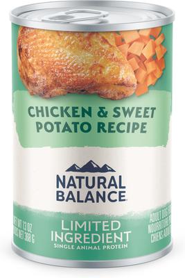 Show full view: Natural Balance L.I.D. Limited Ingredient Diets Chicken & Sweet Potato Formula Grain-Free Canned Dog Food, 13-oz, case of 12 slide 3 of 11