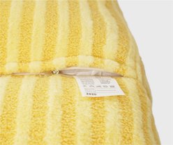 ZEZE Colorful Plush Striped Furniture Style Sofa Small Dog & Cat Bed, Yellow, Medium slide 2 of 9