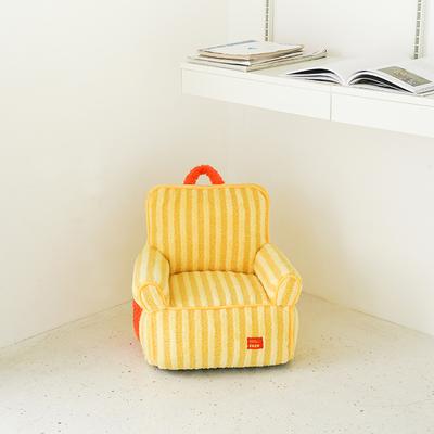 Show full view: ZEZE Colorful Plush Striped Furniture Style Sofa Small Dog & Cat Bed, Yellow, Medium slide 7 of 9