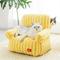 Show in main carousel: ZEZE Colorful Plush Striped Furniture Style Sofa Small Dog & Cat Bed, Yellow, Medium slide 3 of 9