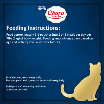 Show full view: Inaba Churu Entrée Senior Chicken Recipe with Tuna Grain-Free, High Moisture, Prebiotic Stew Wet Cat Food, 1.76-oz pouch, 6 count slide 9 of 11