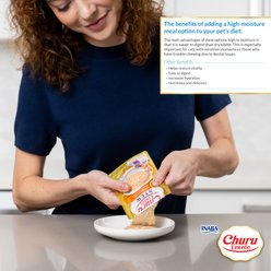 Inaba Churu Entrée Kitten Chicken Recipe with Tuna Grain-Free, High Moisture, Prebiotic Stew Wet Cat Food, 1.76-oz pouch, 6 count slide 2 of 8