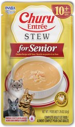 Inaba Churu Entrée Senior Chicken Recipe with Tuna Grain-Free, High Moisture, Prebiotic Stew Wet Cat Food, 1.76-oz pouch, 48 count