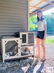 Aivituvin XZ7001 Large Indoor with Pull out Tray Rabbit Hutch slide 2 of 6