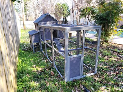 Show full view: Aivituvin AIR46 Large Chicken Coop with Run, 8 to 10 Chicken Capacity slide 7 of 10