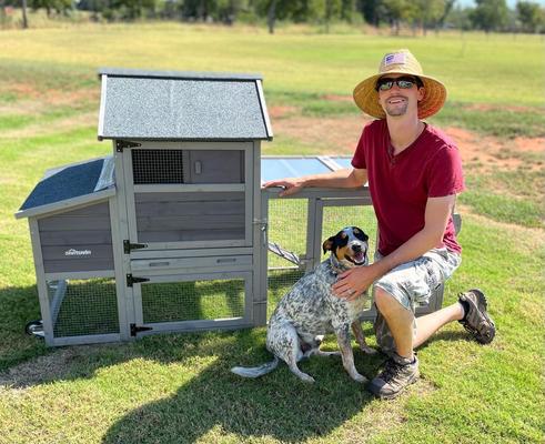 Show full view: Aivituvin AIR27 Chicken Tractor Chicken House, 2 to 4 Chicken Capacity slide 8 of 11