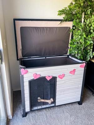 Show full view: Aivituvin Insulated Liner Inside Outdoor Dog House, Off White, Large slide 6 of 12