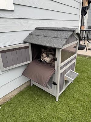 Show full view: Aivituvin Outside Two Storey for Winter Insulated Soft Liner Cat House slide 9 of 11