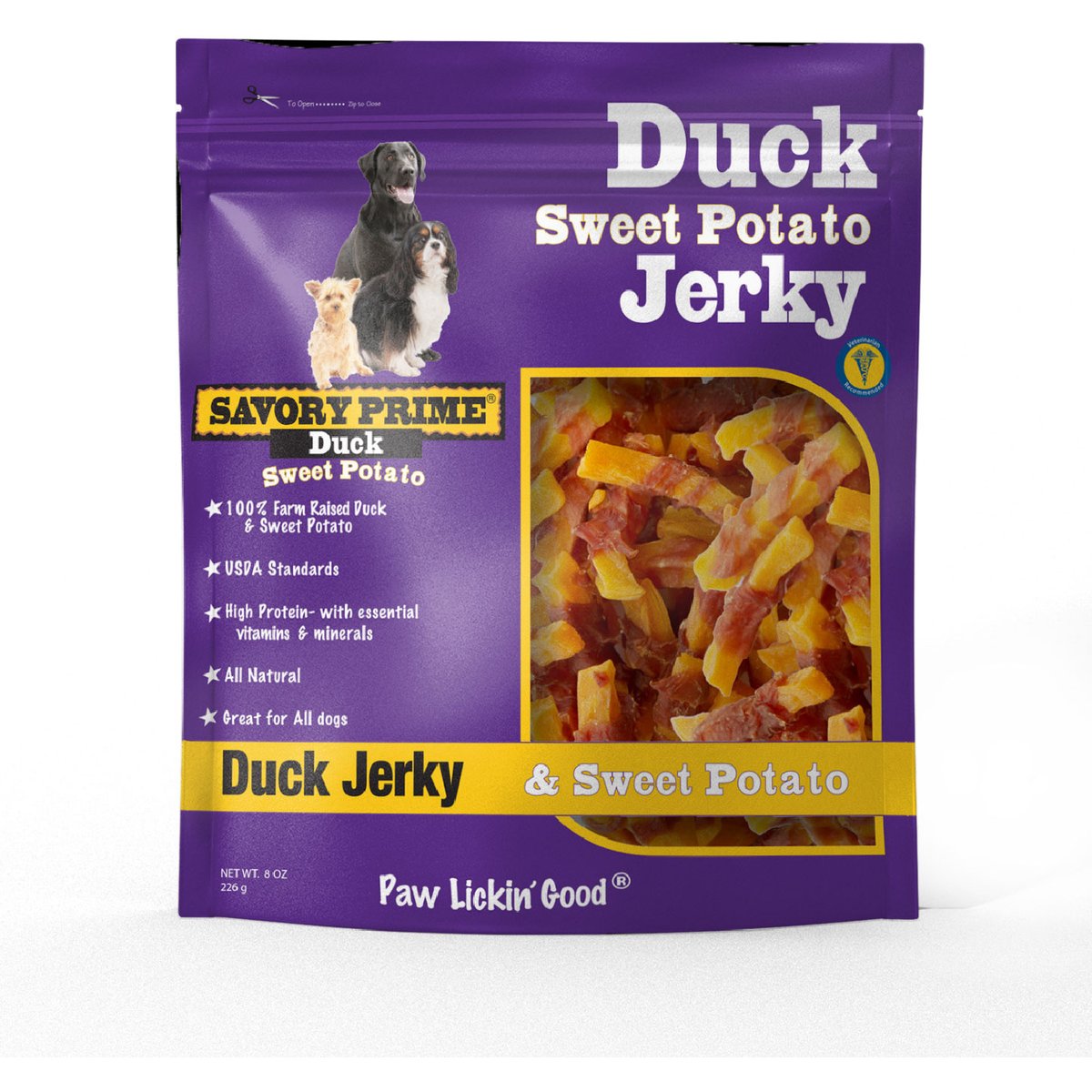 Savory Prime Sweet Potato & Duck Jerky Dog Treats, 8-oz bag