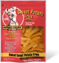 Savory Prime Sweet Potato Fries Soft & Chewy Dog Treats, 8-oz bag