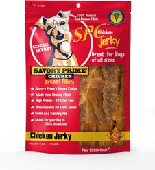 Savory Prime Natural Chicken Jerky Breast Dog Treats, 4-oz bag