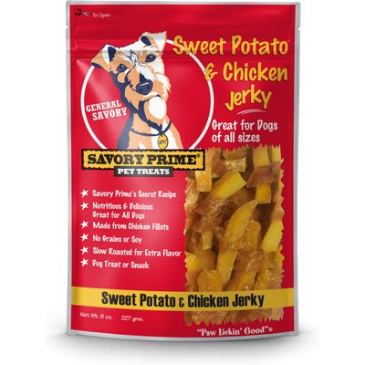 Savory Prime Savory Prime Sweet Potato & Chicken Jerky Dog Treats, 8-oz bag