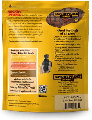 Show full view: Savory Prime Rawhide Chips Beef Dog Treats, 16-oz bag slide 3 of 3