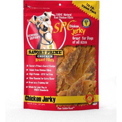 Savory Prime Savory Prime Natural Chicken Jerky Breast Dog Treats, 8-oz bag