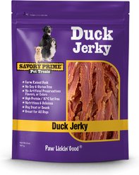 Savory Prime Natural Duck Jerky Dog Treats, 32-oz bag