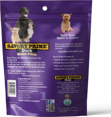 Show full view: Savory Prime Natural Duck Jerky Dog Treats, 8-oz bag slide 3 of 3