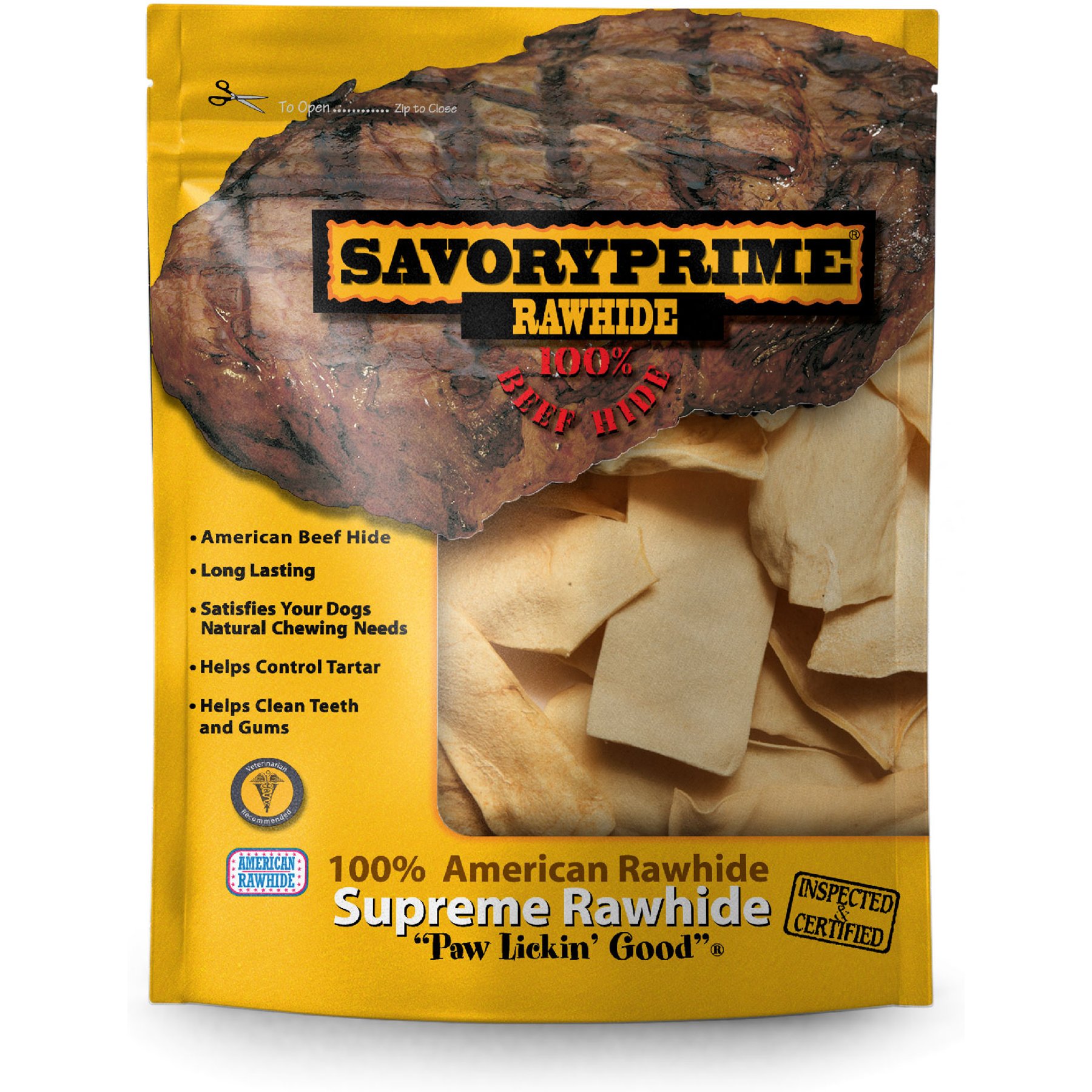 Savory Prime Rawhide Chips Chicken Dog Treats, 16-oz bag