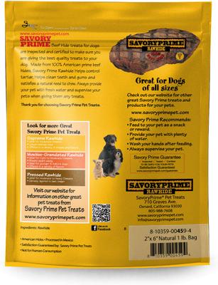 Show full view: Savory Prime Rawhide Chips Natural Beef Dog Treats, 16-oz bag slide 3 of 3