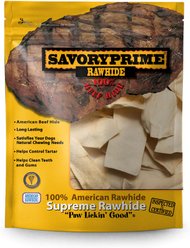 Savory Prime Rawhide Chips Natural Beef Dog Treats, 16-oz bag