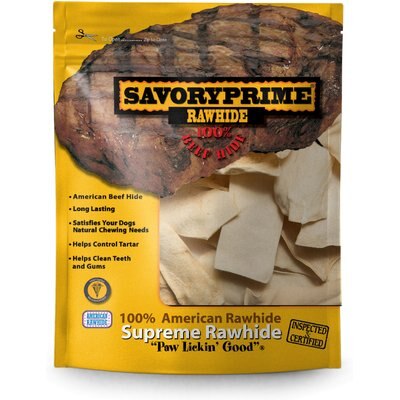 Savory Prime Savory Prime Rawhide Chips Natural Beef Dog Treats, 16-oz bag