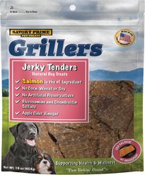 Savory Prime Grillers Salmon Tenders Jerky Dog Treats, 16-oz bag