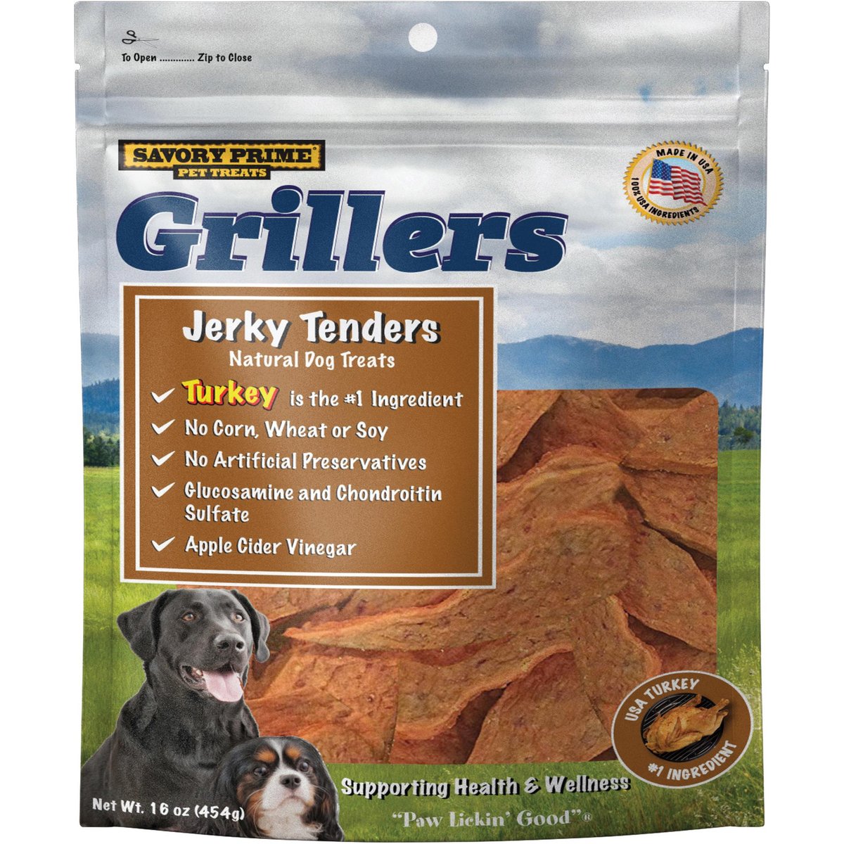 Savory Prime Grillers Turkey Tenders Jerky Dog Treats, 16-oz bag